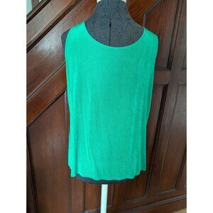 Chicos Travelers Green Sleeveless Tank Top Size 2 Soft Stretch Womens Casual Wea